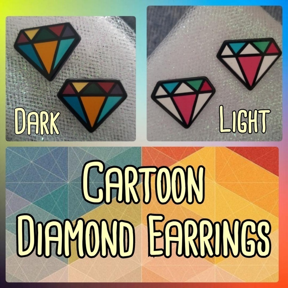 Cartoon Colorful "Diamond" Earrings